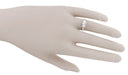 1980's Vintage Trio Oval Diamonds Engagement Ring in 14 Karat White Gold
