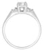 Delano Mid Century Modern 0.57 Carat Vintage Old Mine Cut Diamond Engagement Ring in 14 Karat White Gold