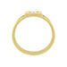 Baxter Antique Victorian Wedding Ring With Diamond - Yellow Gold - Side View