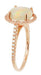Translucent Opal Halo Ring in 14 Karat Rose Gold with Diamonds - Grisey's Ring - 2.60 Carats - 11mm Opal