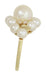 Vintage Mikimoto Pearl Cluster Ring in 14 Karat Yellow Gold