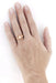 White Sapphire Filigree Scroll Dome Edwardian Engagement Ring in 14 Karat Rose Gold