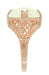 Art Deco Vintage Design Large White Opal Filigree Ring in 14 Karat Rose Gold