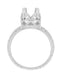 Art Deco Engraved Filigree Loving Butterflies Engagement Ring Setting in Platinum for a 1 Carat Diamond