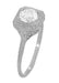 Filigree Scrolls 1/2 Carat Diamond Engraved Engagement Ring in 14 Karat White Gold