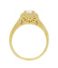 Filigree Scrolls Vintage Engraved 3/4 Carat Diamond Art Deco Engagement Ring in 14 Karat Yellow Gold
