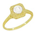 Filigree Engraved Scrolls 1/2 Carat Diamond Engagement Ring in 14 Karat Yellow Gold