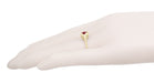 Filigree Art Deco Scrolls Engraved Ruby Engagement  Ring in 14 Karat Yellow Gold