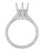 Scroll Filigree Art Deco Crown Solitaire 1.25 - 1.50 Carat Engagement Ring Setting in Platinum