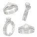 Art Deco 1/3 Carat Crown Filigree Scrolls Engagement Ring Setting in Platinum