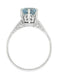 Art Deco Filigree Crown 1 Carat Aquamarine Engagement Ring in Platinum