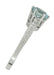 Art Deco Filigree Crown 1 Carat Aquamarine Engagement Ring in Platinum