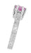 Platinum Scrolls Art Deco Filigree 1 Carat Pink Sapphire Solitaire Crown Engagement Ring