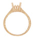 Art Deco 1 - 1.50 Carat Crown Scrolls Filigree Engagement Ring Setting in 14 Karat Rose Gold