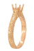 Art Deco 1/2 Carat Crown Scrolls Filigree Engagement Ring Setting in 14 Karat Rose Gold