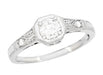 Mayfair Art Deco Platinum Filigree Diamond Engagement Ring