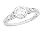 Mayfair Art Deco Platinum Filigree Diamond Engagement Ring