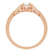 1930's Art Deco 14 Karat Rose Gold Low Profile Diamond Engagement Ring