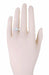 Art Deco Filigree Aquamarine and Diamond Engagement Ring in White Gold - 18K or 14K