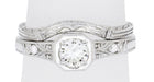 Mayfair Filigree Art Deco Diamond Engagement Ring in White Gold