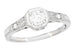 Mayfair Filigree Art Deco Diamond Engagement Ring in White Gold