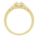 Yellow Gold 1930's Art Deco Filigree Low Profile Diamond Engagement Ring