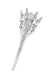 Art Deco Platinum Crown of Leaves Filigree Solitaire Engagement Ring Setting for a 3/4 Carat Round Stone