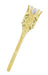 Art Deco Crown of Leaves Filigree Solitaire Diamond Engagement Ring in Yellow Gold