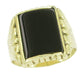 Antique Victorian Onyx Ring in 10 Karat Gold