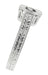 Art Deco 1 to 1.25 Carat Filigree Engraved Wheat Halo Bezel Engagement Ring Setting in White Gold | Low Profile
