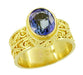 Byzantine Tanzanite Ring in 22 Karat Gold