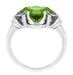 Victorian Square Peridot Ring in 14 Karat White Gold