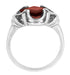 Victorian Square Garnet Ring in 14 Karat White Gold