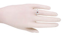 Flowers & Leaves Victorian Ruby Promise Ring in White Gold