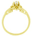 Vintage Buttercup 1/4 Carat Diamond Victorian Engagement Ring in Yellow Gold