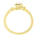Side of 1950s Antique Retro Moderne Yellow Gold Blooming Rose Diamond Promise Ring - R377Y