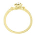 Side of R377YWS - Yellow Gold White Sapphire Promise Ring Antique 1950s Rose Setting