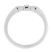 1950's Retro Diamond Promise Ring Bow Band in White Gold