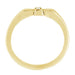 Side of 1950's Retro Bow Band - 14K Yellow Gold Diamond Promise Ring - R378Y