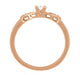Retro Moderne 1/4 Carat Diamond Engagement Ring in 14 Karat Rose Gold | 1940's Vintage Style