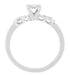 Retro Moderne Natural Pink Diamond Engagement Ring in 14 Karat White Gold