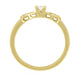 Classic 1950's Retro Moderne 1/4 Carat Diamond Engagement Ring in Yellow Gold - 10K or 14K