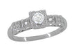 1/4 Carat 1930's Illusion Art Deco Platinum Diamond Engagement Ring