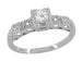 1/4 Carat 1930's Illusion Art Deco Platinum Diamond Engagement Ring