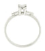 Diamond Solitaire Antique Engagement Ring in 14 Karat White Gold
