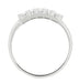 Mid Century Diamond Sweep Antique Wedding Band in 14 Karat White Gold