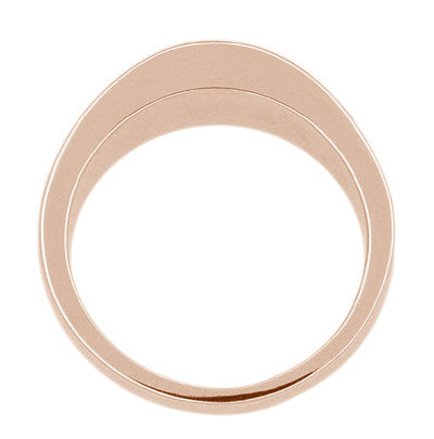 Elaia 14 Karat Rose Gold Engraved Olive Leaves Ring - Item: R401R - Image: 2
