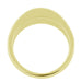 Elaia Mid Century Modern Sculptural Engraved Olive Leaves Ring in Yellow Gold - 6.1mm wide