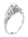 14 Karat White Gold Art Deco Diamond Filigree Engagement Ring