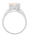 Crown Opal Engagement Ring - Antique Design - R419WO